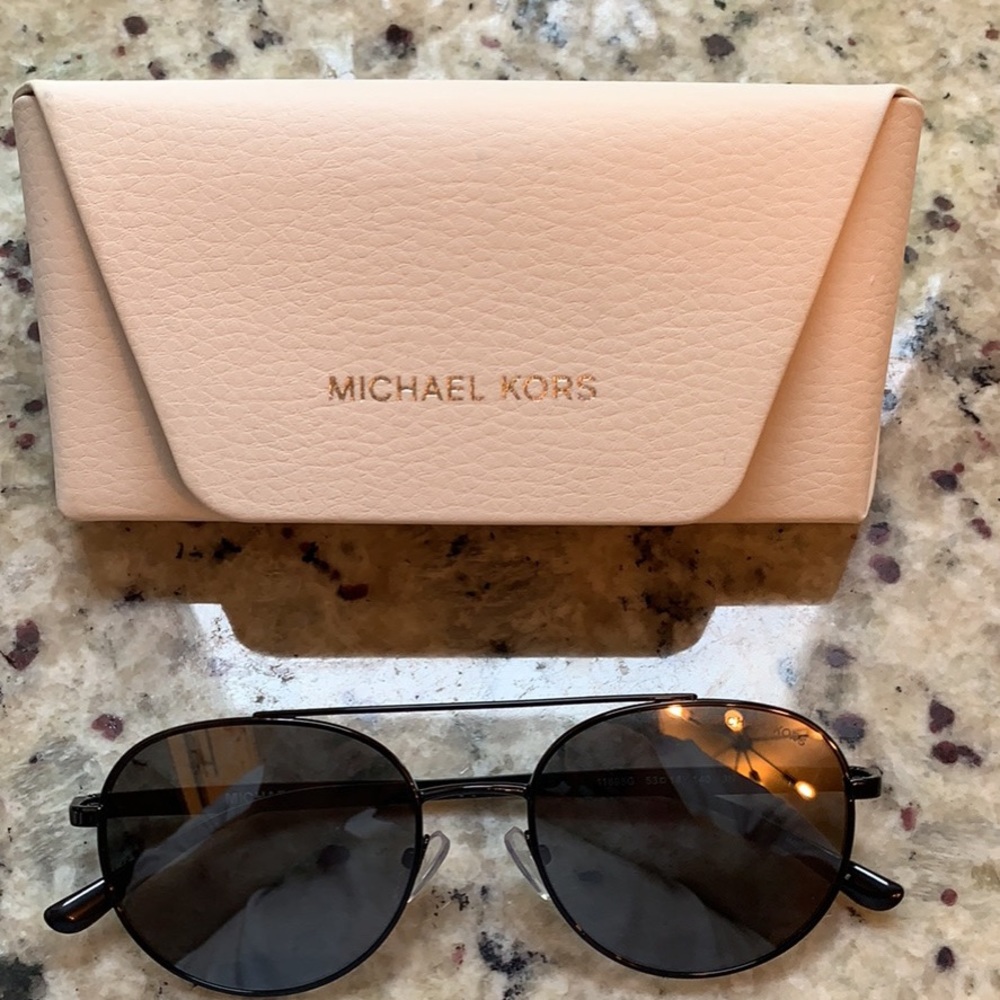 Michael Kors Black Aviator Sunglasses